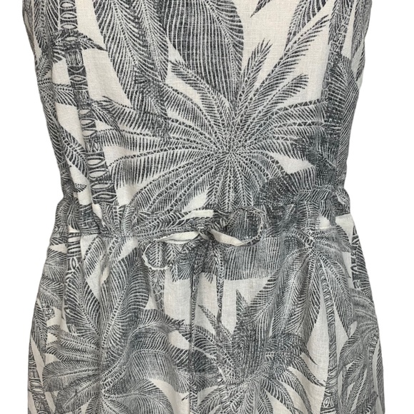Marine Layer LILY Dress in Linen & Cotton and Palm Print sz XL - Picture 4 of 16